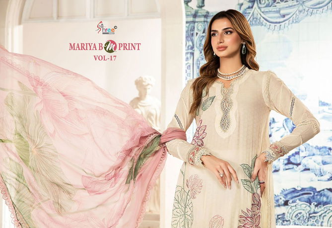 Mariya B Mprint Vol 17 By Shree Embroidery Cotton Pakistani Suits Wholesale Online
